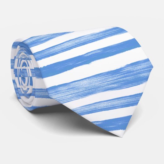PixDezinesブルーウォーターストライプカラー調整 ネクタイ (ロール)