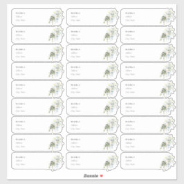 PixDezinesブルーエレガントガムゲスト住所 シール