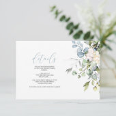 PixDezinesブルーエレガントガムユーカリ詳細 招待状 (スタンド正面)