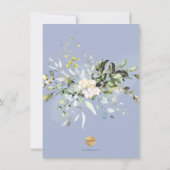 PixDezinesブルーガムユーカリブライダルシャワー 招待状 (裏面)