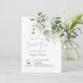 PixDezinesブルーガムユーカリブライダルシャワー 招待状 (スタンド正面)