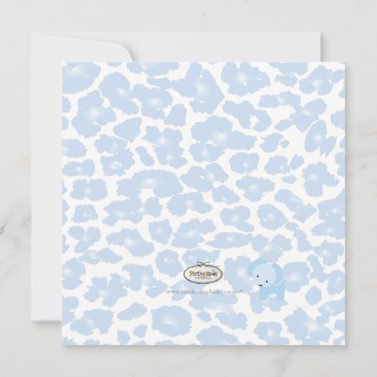 PixDezinesブルーレオパード+ゾウ 案内状 (裏面)