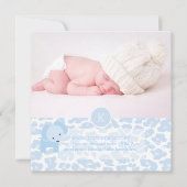 PixDezinesブルーレオパード+ゾウ 案内状 (正面)