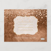 PixDezinesブロンズ/フォイルフェイク/写真は日付を保存 案内ポストカード (裏面)