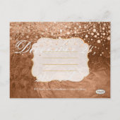 PixDezinesブロンズ/フォイルフェイク/写真は日付を保存 案内ポストカード (裏面)