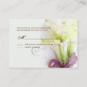 PixDezinesブーケ、白いカラユリ エンクロージャーカード (裏面)