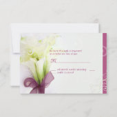 PixDezinesブーケ、白いカラリリー 出欠カード (裏面)