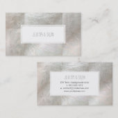 PixDezinesプラチストライプナフェイク/銀 名刺 (正面/裏面)