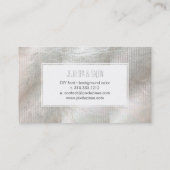 PixDezinesプラチストライプナフェイク/銀 名刺 (裏面)