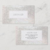 PixDezinesプラチストライプナフェイク/銀 名刺 (正面/裏面)