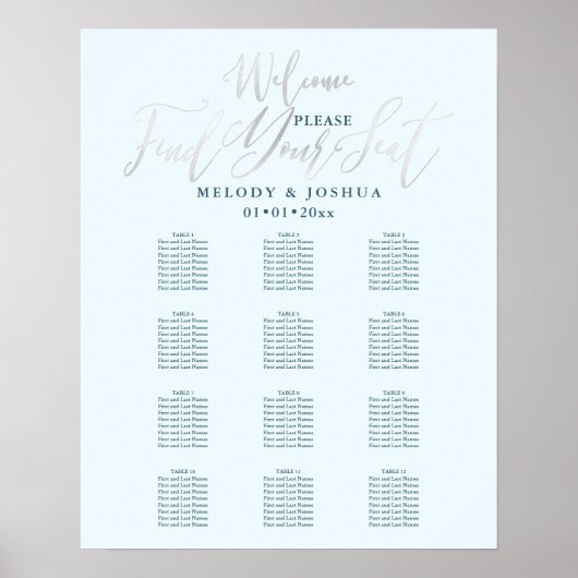 PixDezinesプラチナ書道、座席表 ポスター (正面)