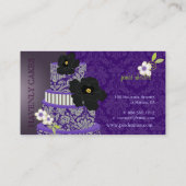 PixDezinesプラムプリンのケーキ/ベーカリー/パティスリー 名刺 (裏面)