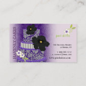 PixDezinesプラムプリンのケーキ/ベーカリー/パティスリー 名刺 (裏面)