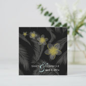 PixDezinesプルメリアハワイアン島/DIY色 招待状 (スタンド正面)