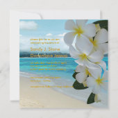 PixDezinesプルメリアLEI/ビーチ/トロピカル/DIYフォント 招待状 (裏面)