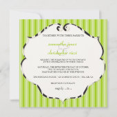 PixDezinesプレーンストライプ/diyカラー/緑 招待状 (裏面)