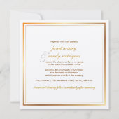 PixDezinesプレーンメタリック/ディバックグラウンドカラー 招待状 (裏面)