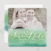 PixDezinesヘムロックグリーン/水カラーの影響 セーブザデート (正面/裏面)