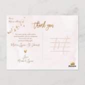 PixDezinesベビーシャワーありがとうお水のカラーフレーム ポストカード (裏面)