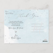 PixDezinesベビーシャワーありがとうブルーウォーター色 ポストカード (裏面)