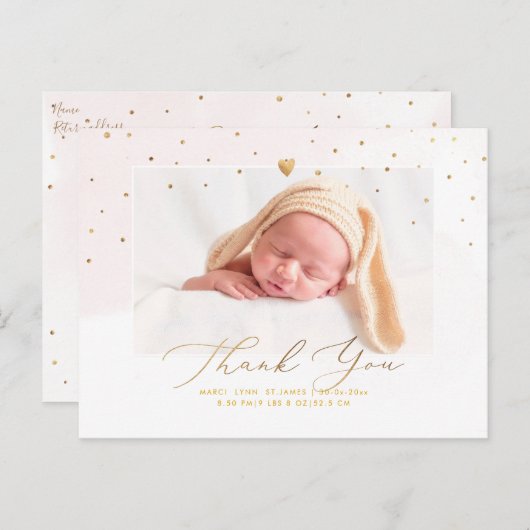 PixDezinesベビーシャワーありがとう赤面水彩 ポストカード (正面/裏面)