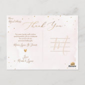 PixDezinesベビーシャワーありがとう赤面水彩 ポストカード (裏面)