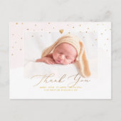 PixDezinesベビーシャワーありがとう赤面水彩 ポストカード (正面)