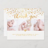 PixDezinesベビーシャワーありがとう/めまいがするフェイク金ゴールド ポストカード (正面/裏面)