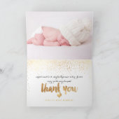 PixDezinesベビーシャワー/写真ありがとう サンキューカード (内部)