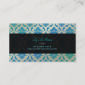 PixDezinesベンドームダマスク/ピーコックカラー 名刺 (裏面)