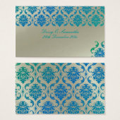 PixDezinesベンドームダマスク/結婚式の引き出物ラベル (正面&裏面)