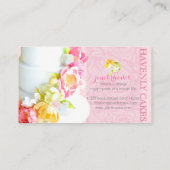 PixDezinesペニ結婚ーのケーキ/日の背景 名刺 (裏面)