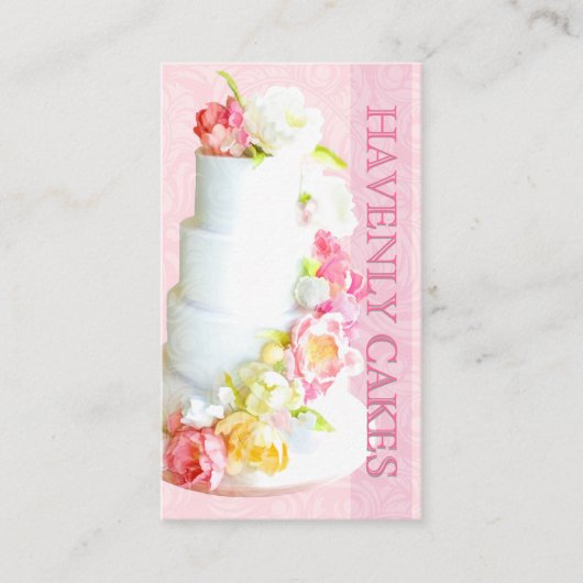 PixDezinesペニ結婚ーのケーキ/日の背景 名刺 (正面)