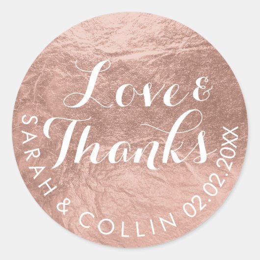 PixDezinesホイフェイクル/バラ金ゴールド感謝してい//DIY文字 ラウンドシール (正面)