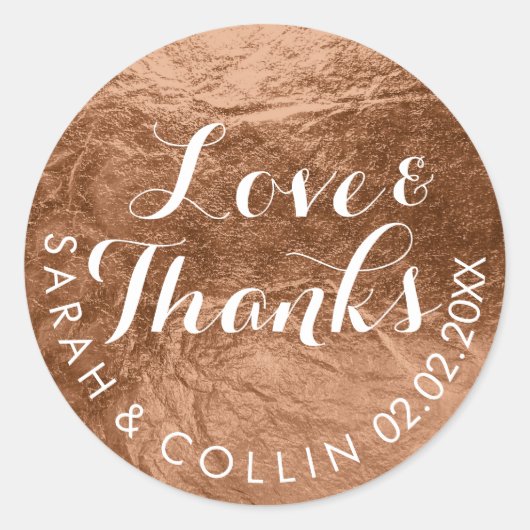 PixDezinesホイフェイクル/銅/感謝していDIY文字 ラウンドシール (正面)