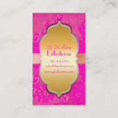 PixDezinesホットピンクレース 名刺 (裏面)