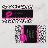 PixDezinesホットリップ+サッシレオパード 名刺 (正面/裏面)