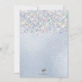 PixDezinesホログフェイクラムダスティブルーディナーパーティー 招待状 (裏面)