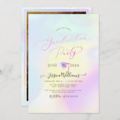 PixDezinesホログラフィモダンック目盛り 招待状 (正面/裏面)