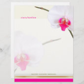PixDezinesホワイトオーキッド2|完璧な花嫁 レターヘッド (正面/裏面)