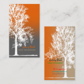 PixDezinesホワイトオークのツリートリ♥マ♥♥ー 名刺 (正面/裏面)