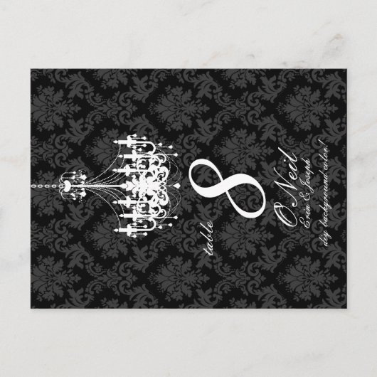 PixDezinesホワイトシャンデリア+DIY背景色 ポストカード (正面)