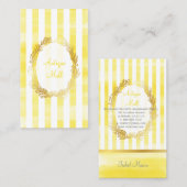 PixDezinesホワイトストライプ/シトロンのデジタル水色 名刺 (正面/裏面)