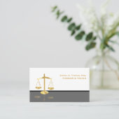 PixDezinesホワイト+グレー弁護士/DIYカラー 名刺 (スタンド正面)