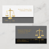 PixDezinesホワイト+グレー弁護士/DIYカラー 名刺 (正面/裏面)