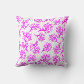 PixDezinesホワイト+ピンクサンゴ/ダイバックグラウンド クッション (裏面)