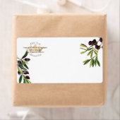 PixDezinesボタニカルオリーブ枝/金ゴールドクラウン ラベル (インサイチュ)