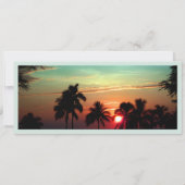 PixDezinesボーディングパスハワイサンセット 招待状 (裏面)