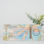 PixDezinesボーディングパスヴィンテージハワイビーチ 招待状 (スタンド正面)