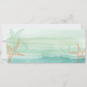 PixDezinesボーディングパス+ビーチ結婚式招待状 招待状 (裏面)